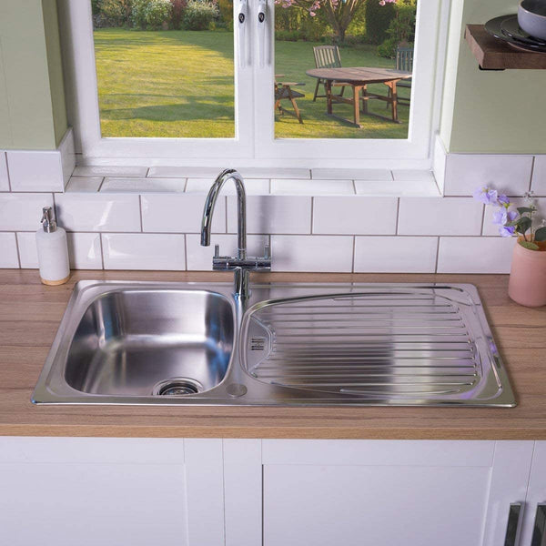 Leisure EL9501í«ÌÎ_Top-Mount Kitchen Sink Rectangular Stainless Steel Sinkí«Ì_Ì_ÌÎ̝ÌÎ̥í«ÌÎ_Kitchen Sinks (Top-Mount Kitchen Sink, Rectangular, Stainless Steel, Stainless Steel, 1í«ÌÎ_Bowls, Rectangular)
