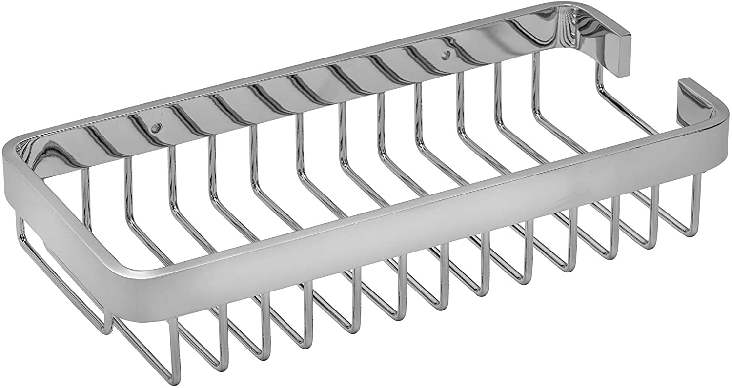 Croydex Aluminium Cosmetic Basket, Stainless-Steel, Chrome, 12.5x26x14 cm