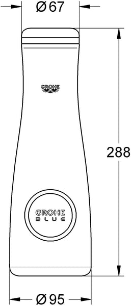 GROHE Blue Tritan Drinking Water Bottle