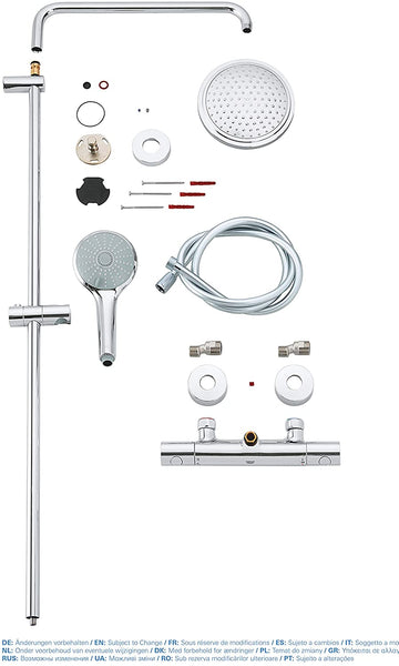 GROHE 27296001 Euphoria System 180 Shower System with Thermostat
