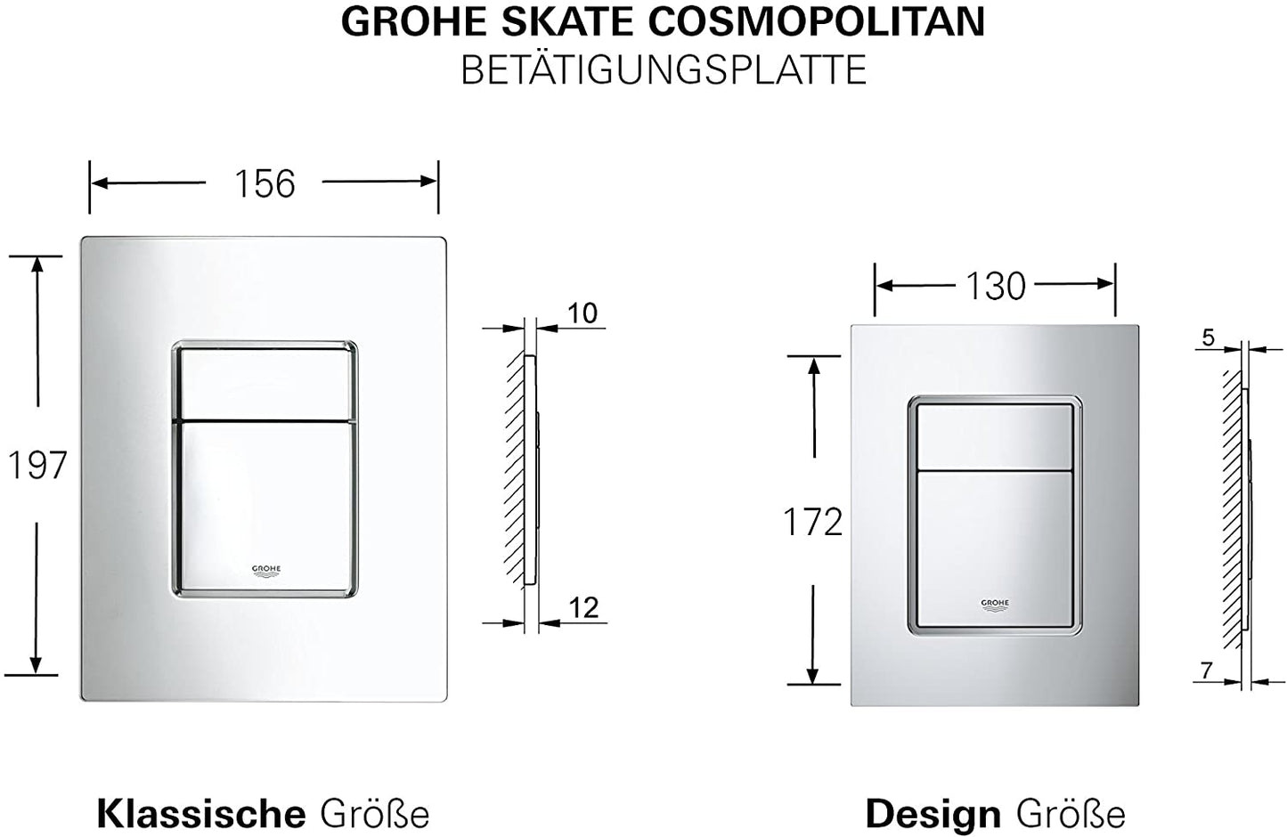 GROHE 38732SD0 | Skate Cosmopolitan Flush Plate