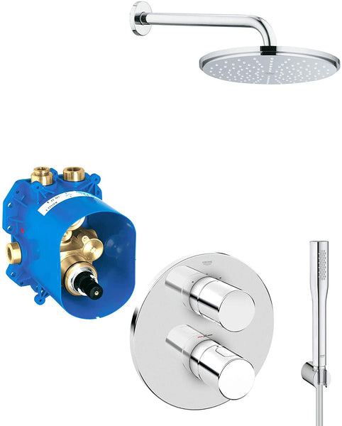 GROHE Grohtherm 3000 Cosmopolitan + Rainshower Shower Solution Pack 4, 118323