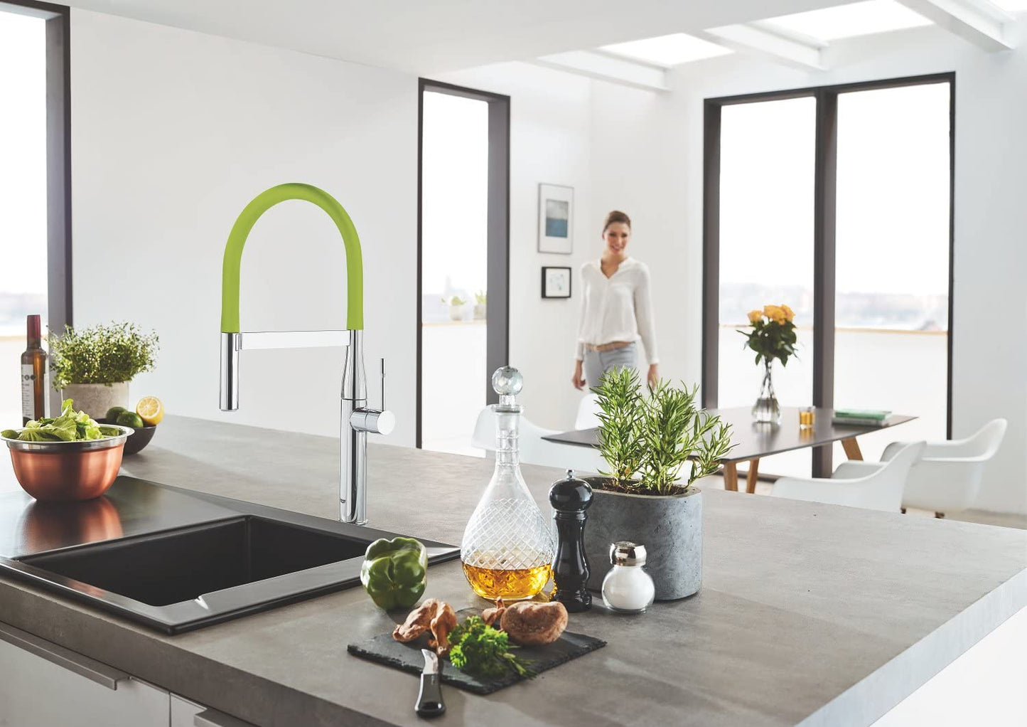 GROHE Essence GrohFlexx Kitchen Hose - Red
