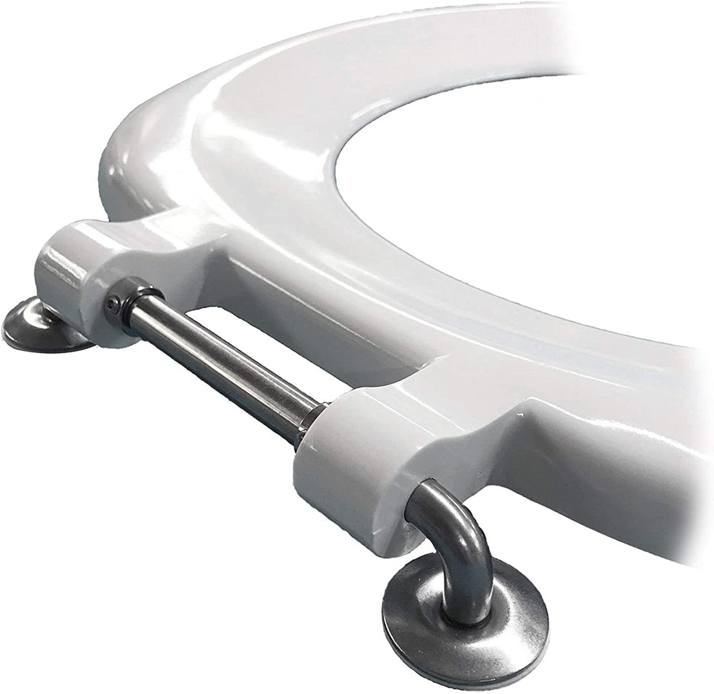 Celmac Crescent Adult A Toilet Seat with Stainless Steel Hinges