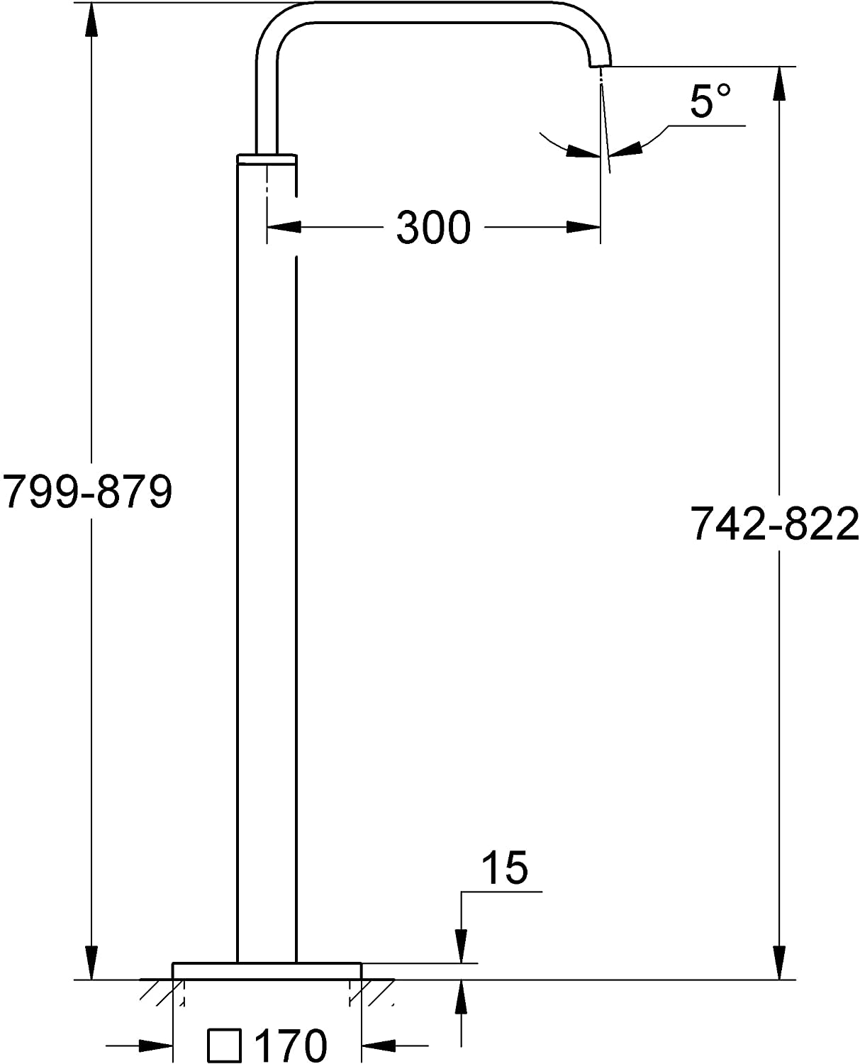 GROHE 13218000 Allure Bath Spout