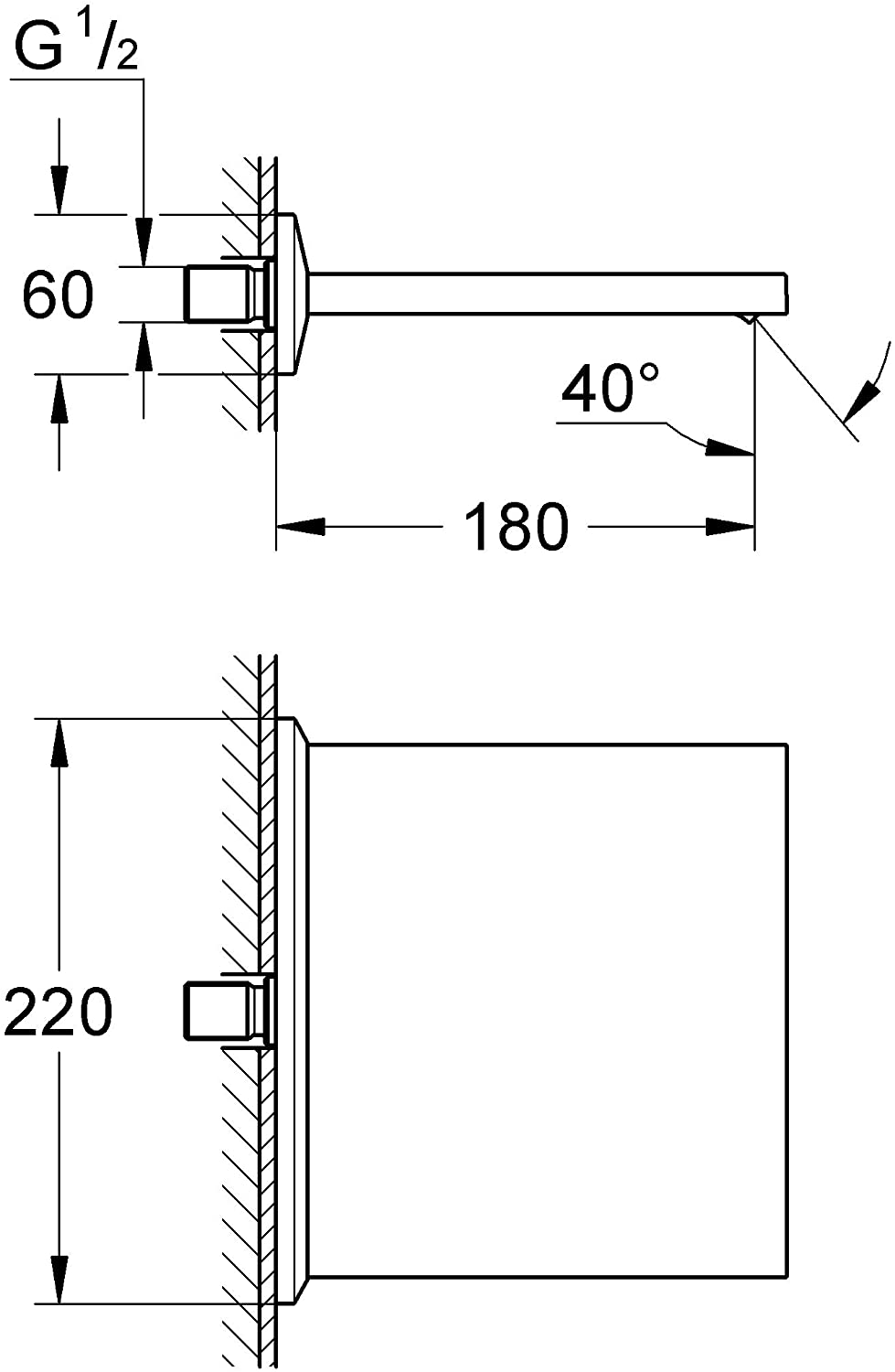 Grohe 13319000 Allure Brilliant Cascade Spout for Bath and Shower