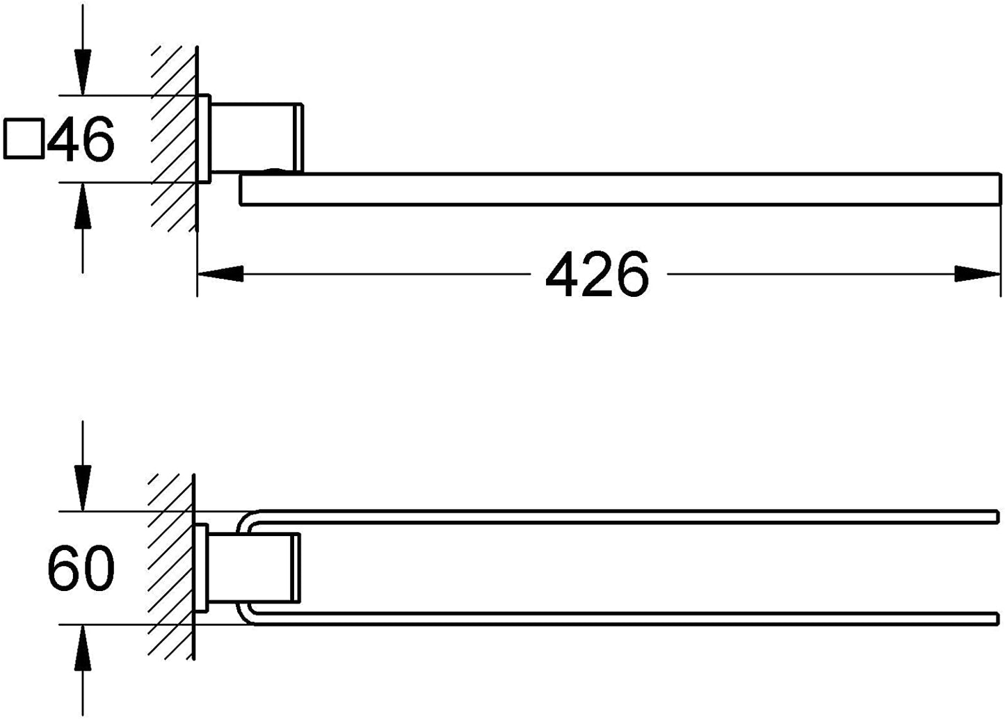 GROHE 40342000 | Allure Towel bar
