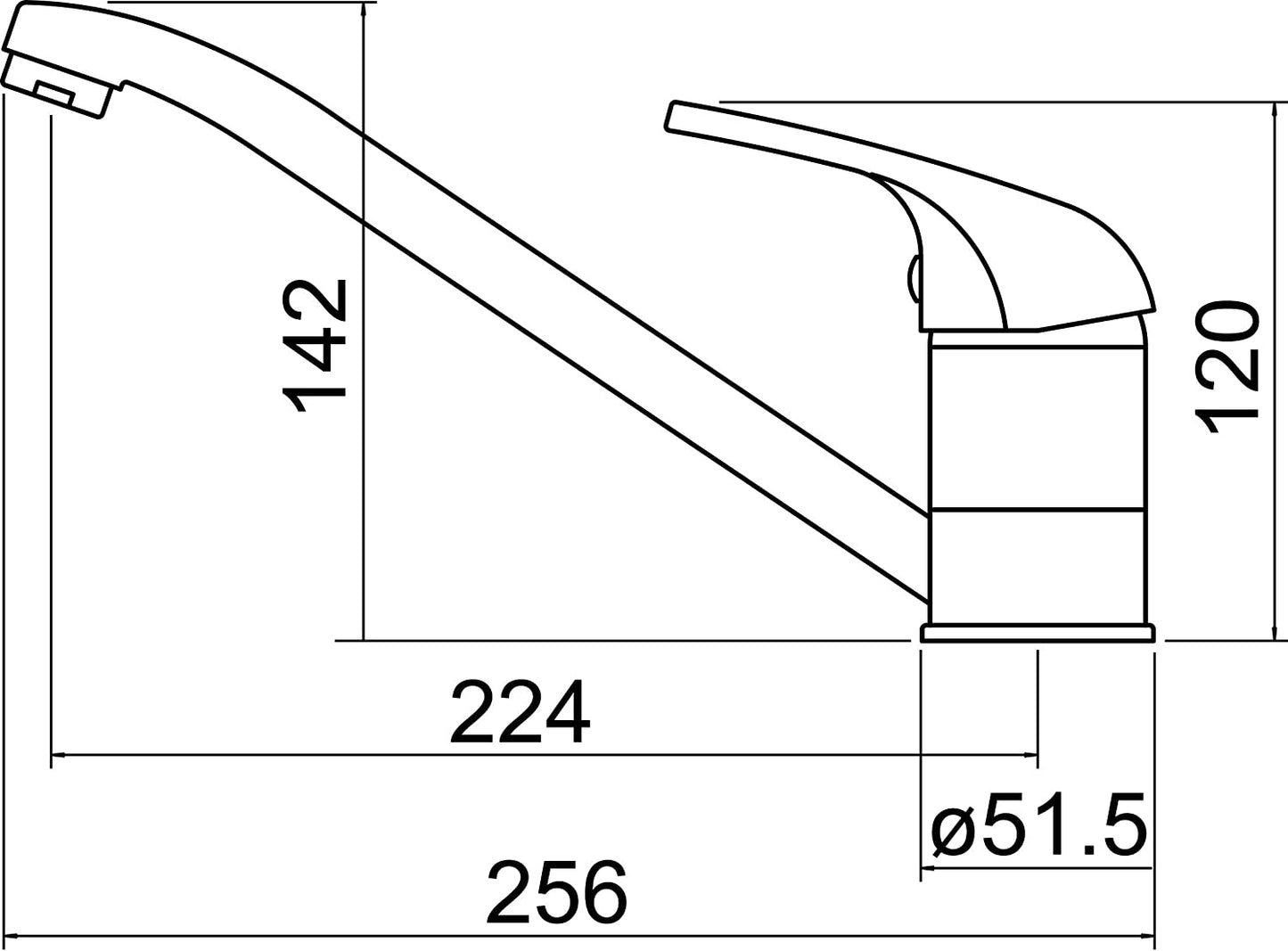 Trisen Strya TK001 Single Lever Kitchen Mixer