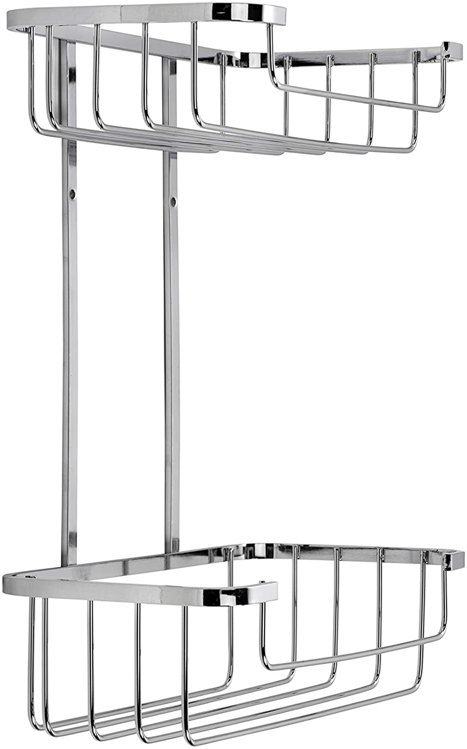 Croydex Stainless Steel Two Tier Cosmetic Basket Shower Caddy, 10 Year Rust Free Guarantee