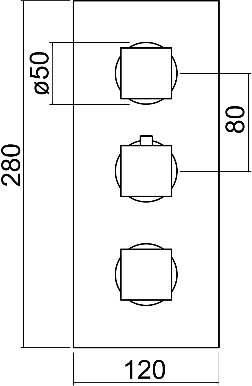 Trisen Raffa TSS007 Chrome Thermostatic Shower Kit