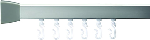 Croydex Profile 800 L-Shaped Rail 760x760-Silver, Metal, Silver, 76x183x20 cm