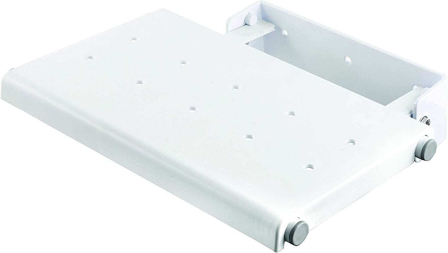 Croydex Wall Mounted Fold-Away Shower Seat, White - no fixings included in pack