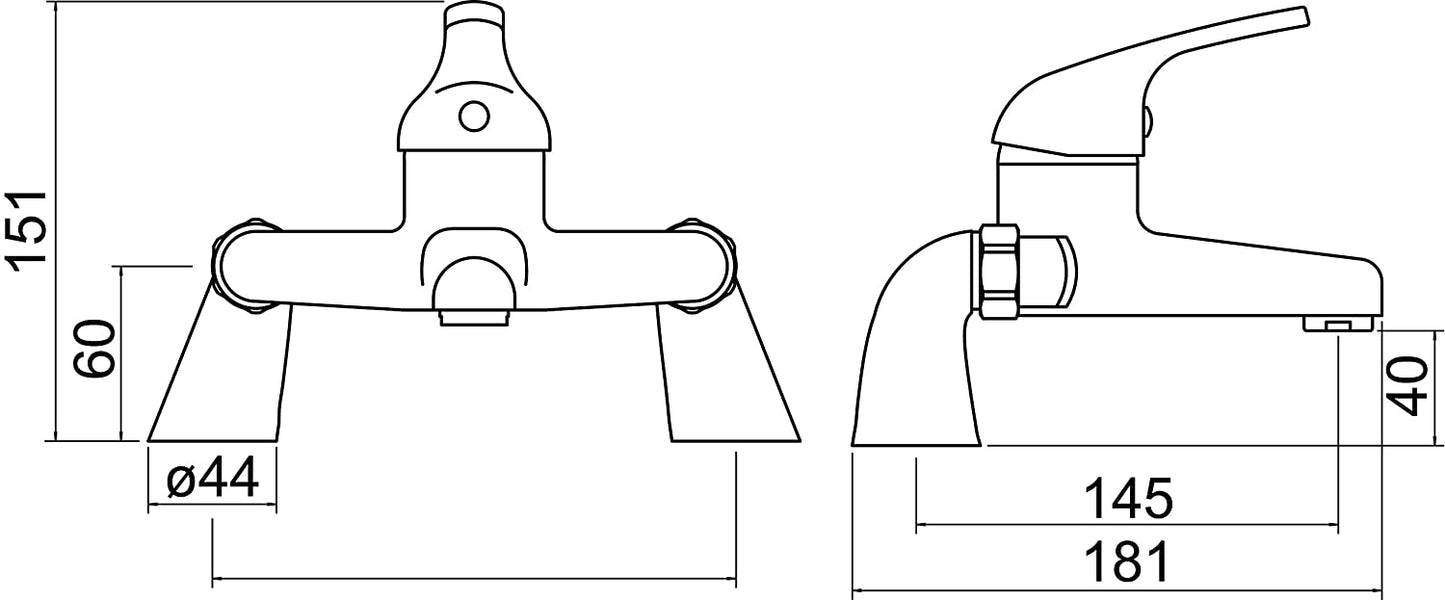 Trisen Alisa TT004 Single Lever Bath Shower Mixer Kit