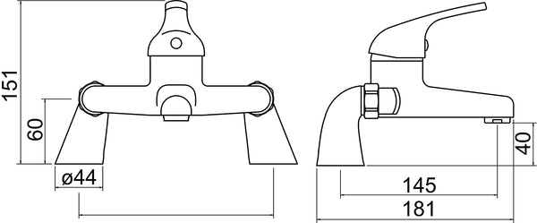 Trisen Alisa TT004 Single Lever Bath Shower Mixer Kit