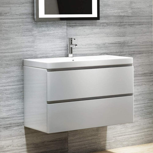 Synergy Linea 800mm White Wall Unit