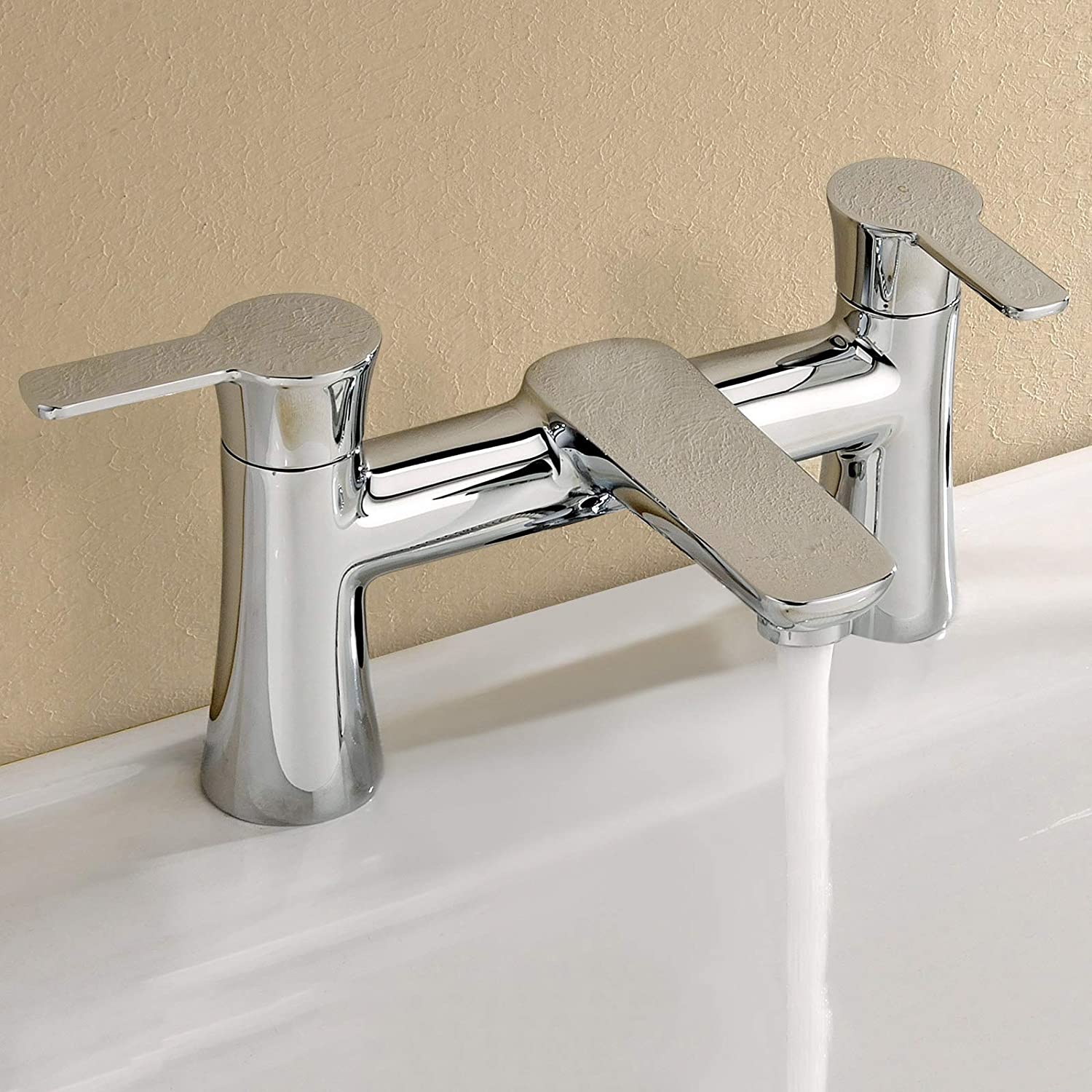 Contemporary Bath Filler Tap Chrome