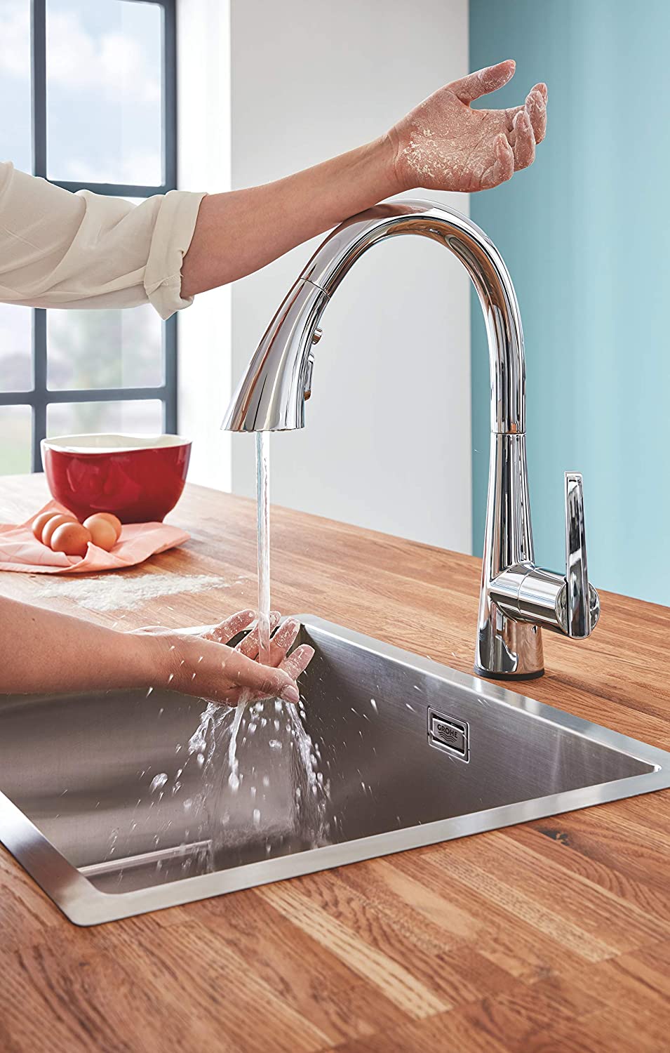 Grohe Zedra Touch 30219002 Electronic Single-Lever Sink Mixer Tap DN15 Chrome