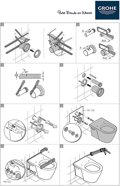 Grohe ‰ۡóÁÌÎ̝ÌÎ̥ Recessed Cistern ‰ۡóÁÌÎ̝ÌÎ̥ Rapid SLX WC 3-6 L 1.13 m (Ref 39603000)