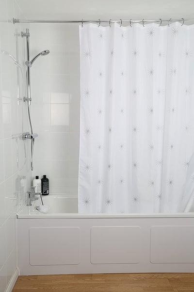 Croydex Stellar Water-Resistant Textile Shower Curtain