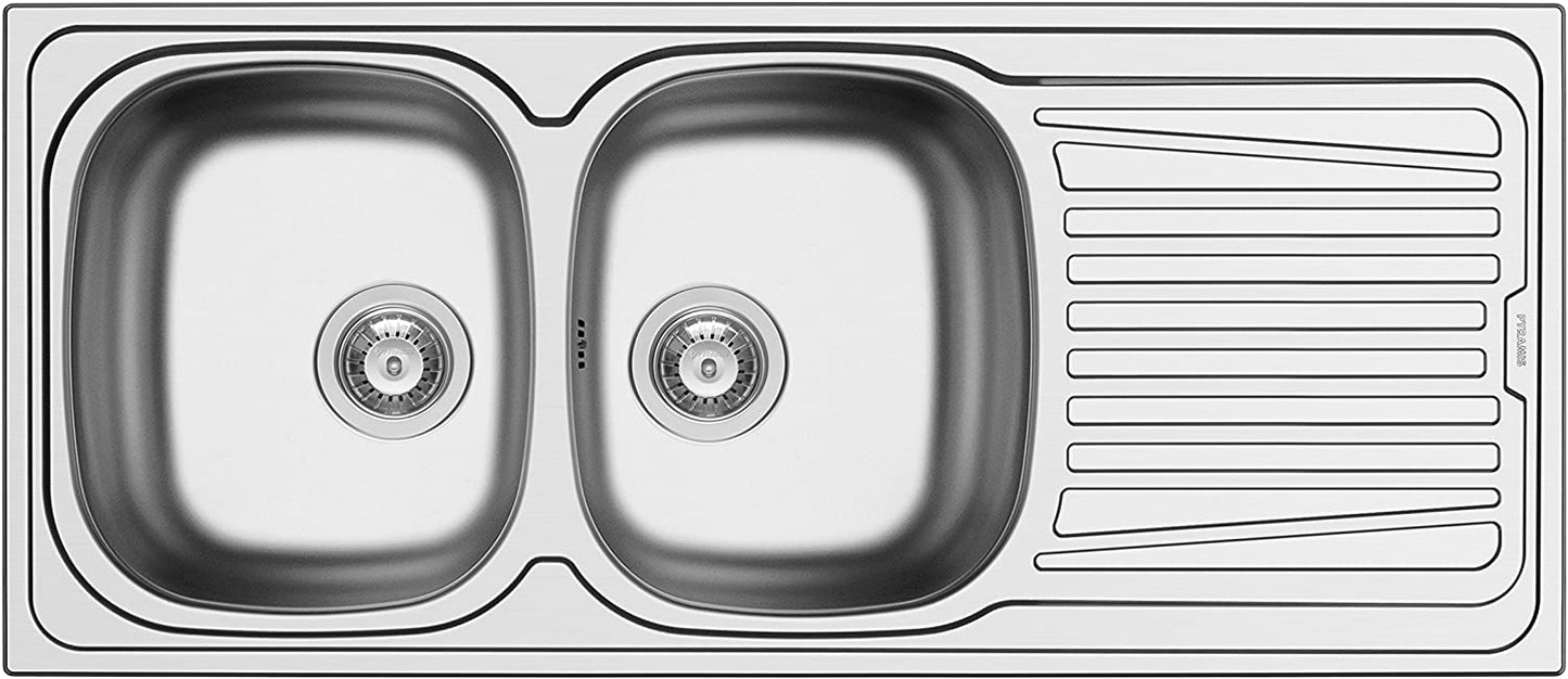 Pyramis Sparta 100133212 Stainless Steel Sink Unit 100 x 50 cm