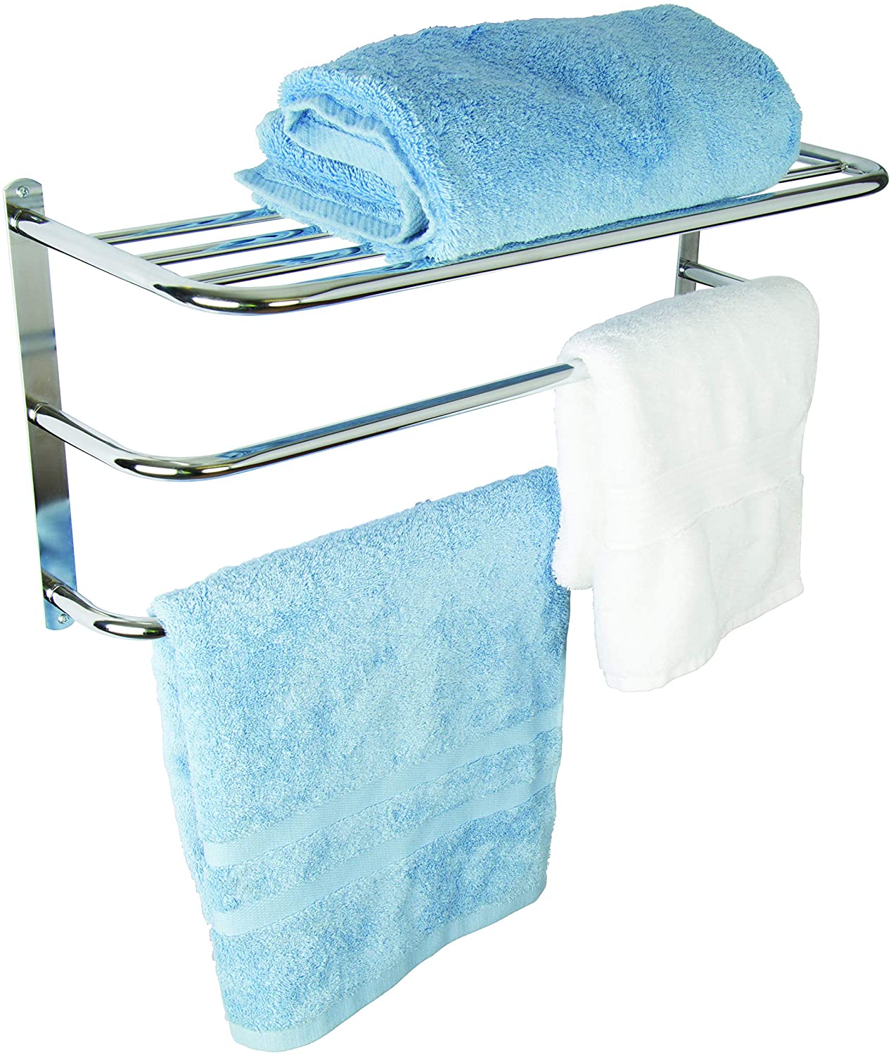 Croydex Chrome Plated Mild Steel Wall Mounted Towel Rack and Additional Rails