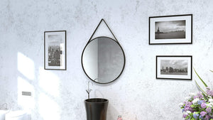 Speculo A1009 700 mm Circular Mirror with Leather Strap