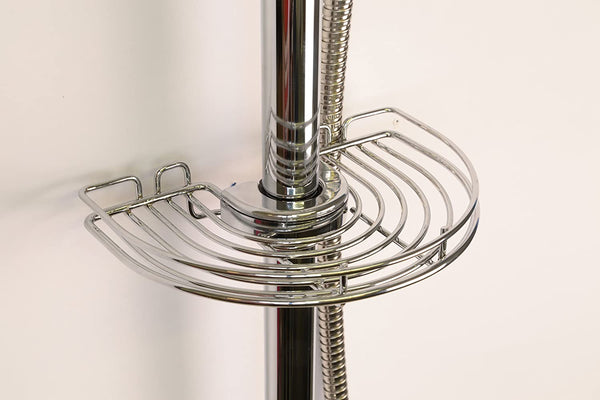 Croydex Chrome Easy to Fit Riser Rail Soap Basket Shower Dish, 5 Year Rust Free Guarantee