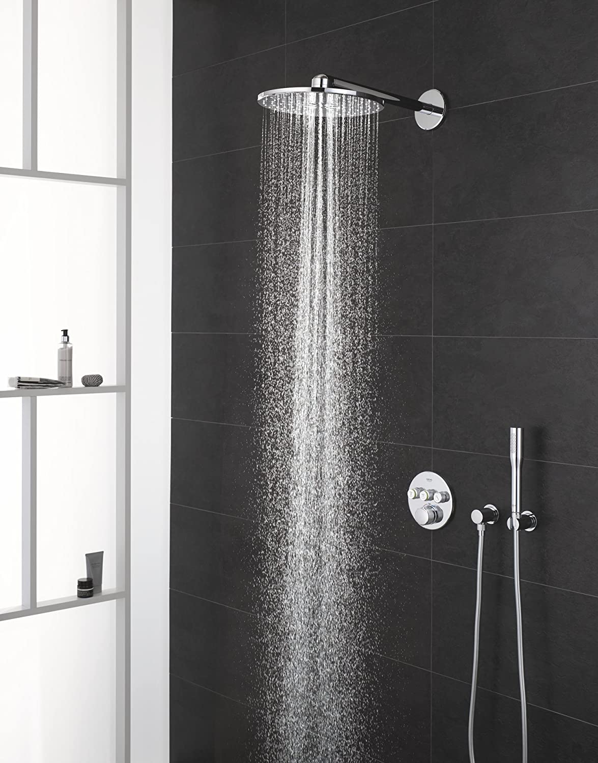 GROHE 34705000 Round Grohtherm Smart Control Perfect Set with Rain Shower 310, Chrome