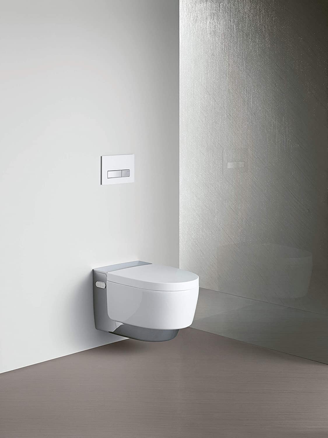 Geberit AquaClean Mera Classic Complete WC system, flush-mounted, wall-mounted WC, colour: High-gloss chrome-plated - 146.200.21.1