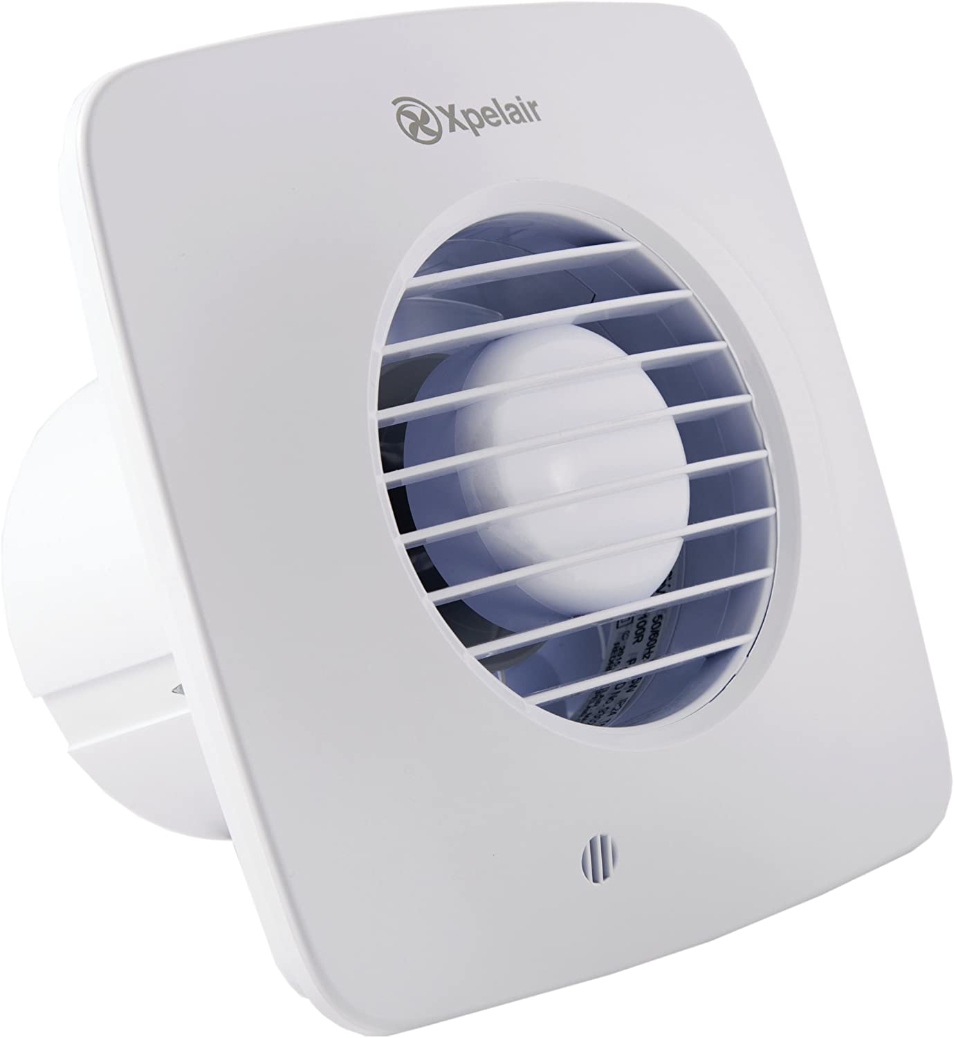 Xpelair DX100S 4-Inch Standard Square Bathroom Fan with Wall Kit