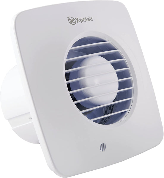 Xpelair DX100S 4-Inch Standard Square Bathroom Fan with Wall Kit