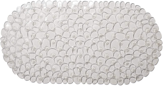 Croydex Pebbles Non- Phthalate PVC Bath Mat, Clear, 700 x 350mm