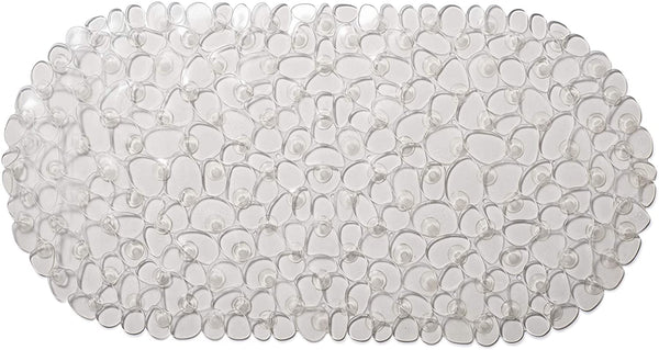 Croydex Pebbles Non- Phthalate PVC Bath Mat, Clear, 700 x 350mm