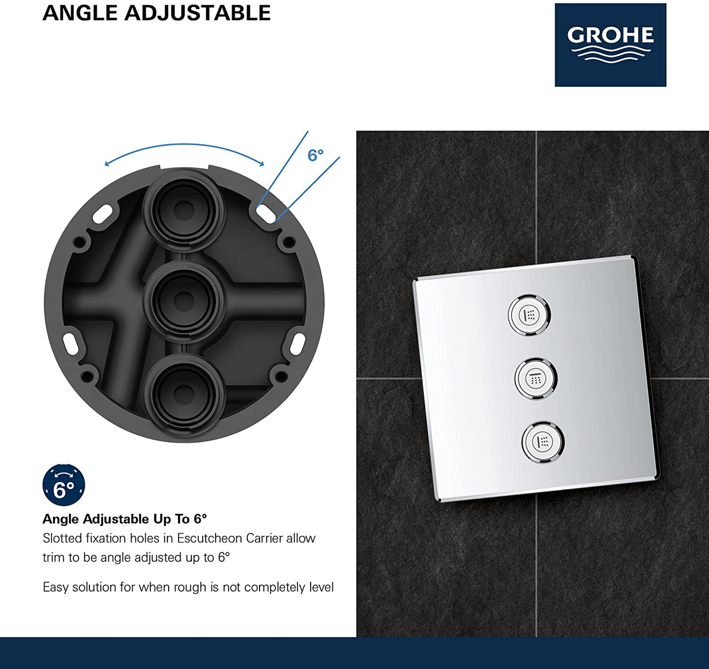 GROHE Grohtherm SmartControl 3-way concealed valve, colour: super steel - 29127DC0