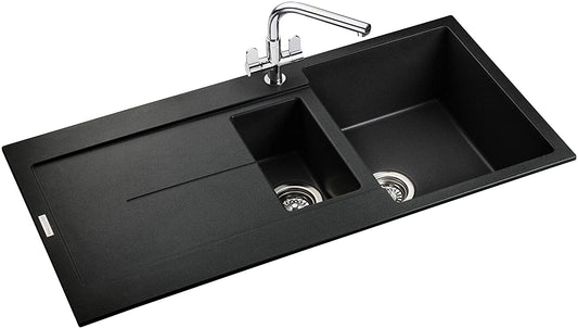 Rangemaster SCO1052AS/ Scoria IGNEOUS 1000500 1.5 Bowl ASH Kitchen Sink