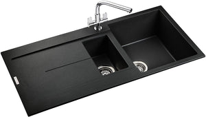 Rangemaster SCO1052AS/ Scoria IGNEOUS 1000500 1.5 Bowl ASH Kitchen Sink