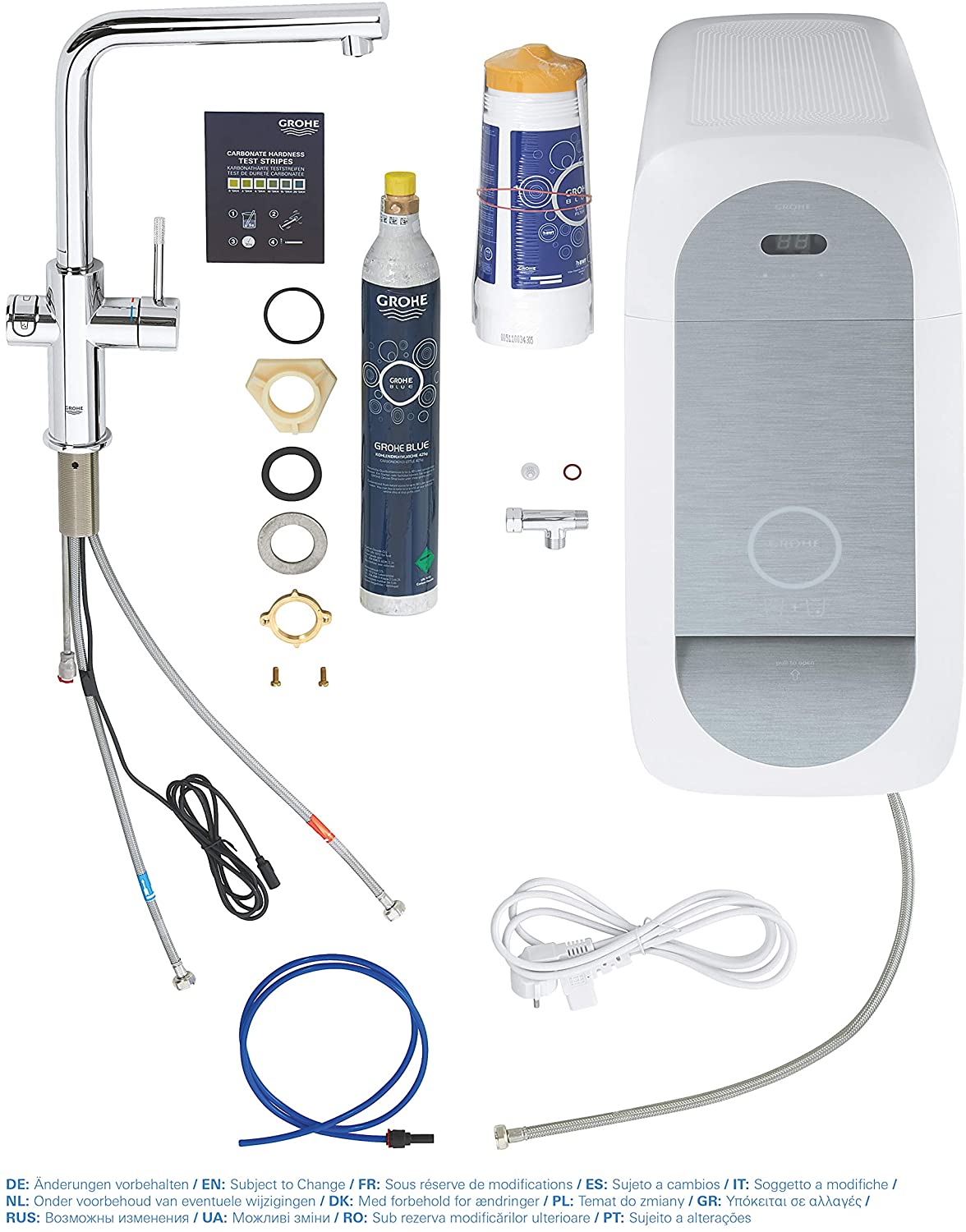 Grohe L-Spout Blue Home Duo Starter Kit - Chrome - 31454001