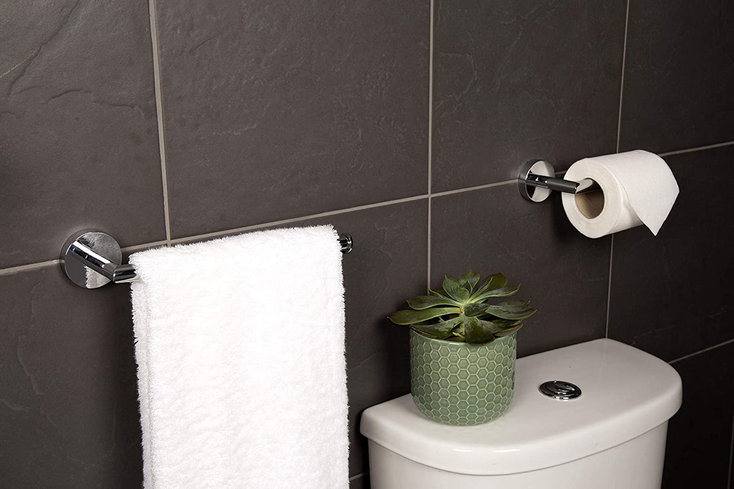 Croydex Flexi-Fix Epsom Toilet Roll Holder QM481141