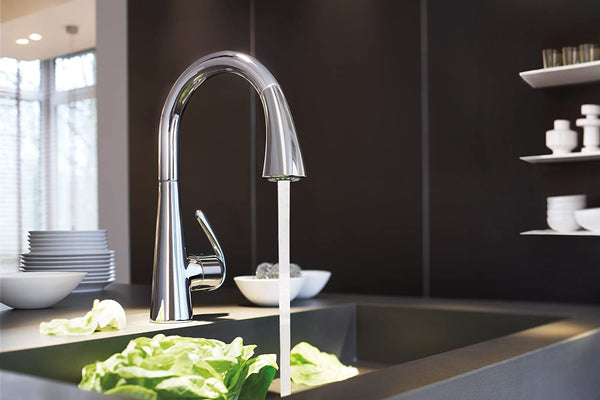 GROHE 30219001 | Zedra Touch Kitchen Tap | Pull-Down Shower Head | Chrome