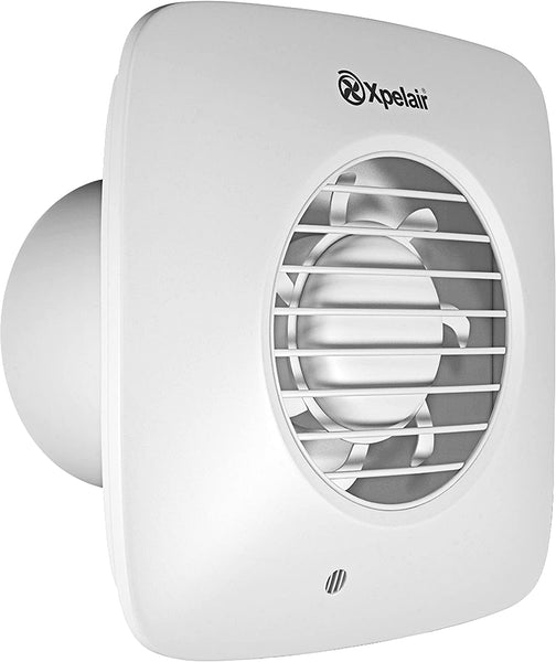 Xpelair DX100S 4-Inch Standard Square Bathroom Fan with Wall Kit