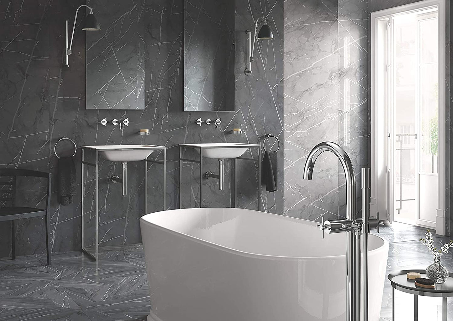 GROHE Atrio towel ring, wall mounting, colour: chrome - 40307003