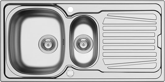 Pyramis Sparta 100133212 Stainless Steel Sink Unit 100 x 50 cm / 1.5 Bowl / 1 Drainer