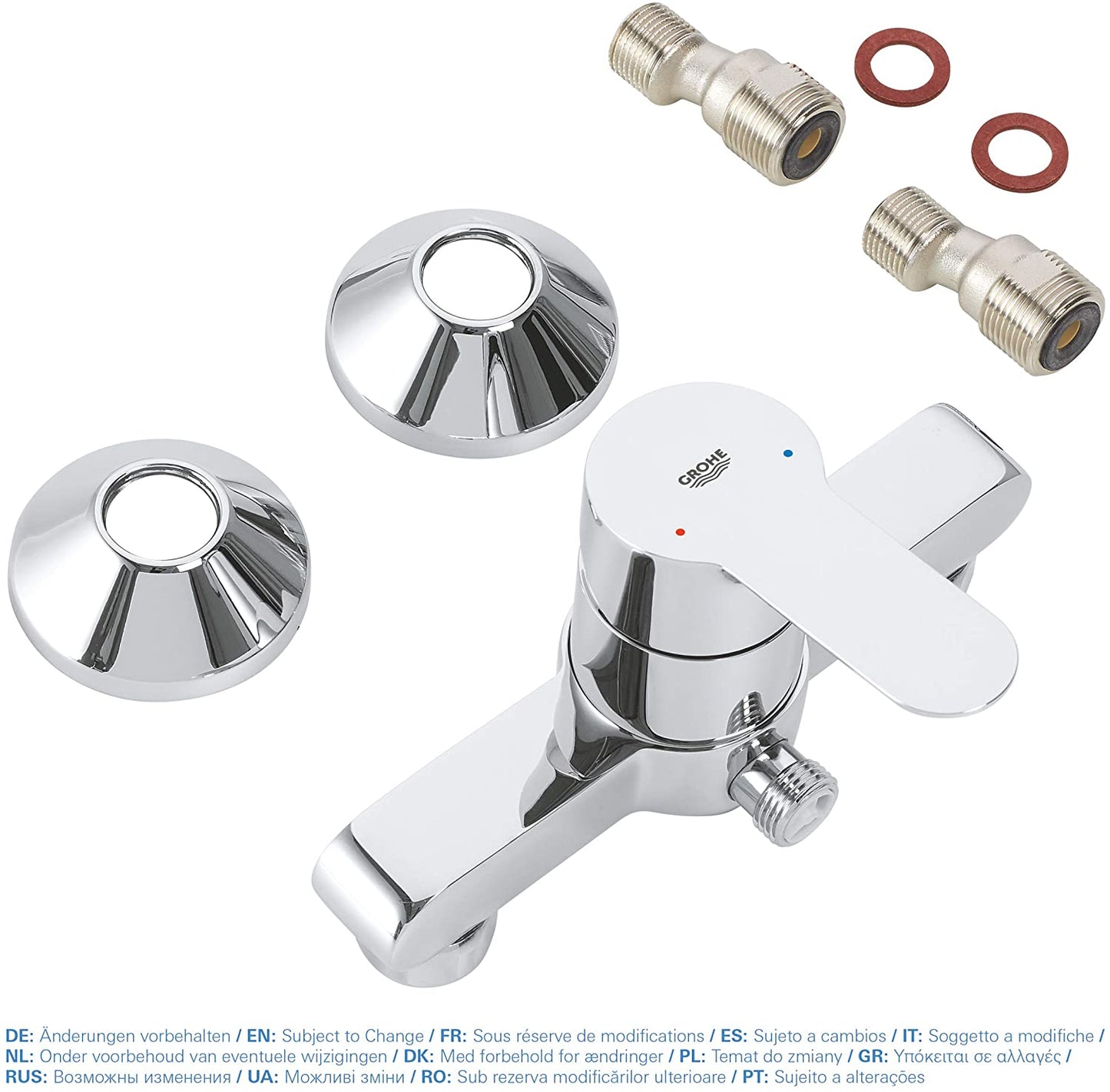 GROHE BauEdge Single Lever Shower Mixer Valve ONLY, Chrome, 23333 000