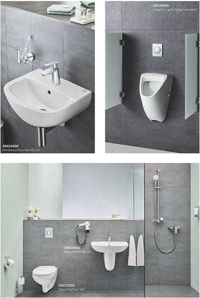 Grohe BAU Ceramic 39439í«ÌÎ_Urinal with Inlet from Above alpinweiÌÎÌ_í»