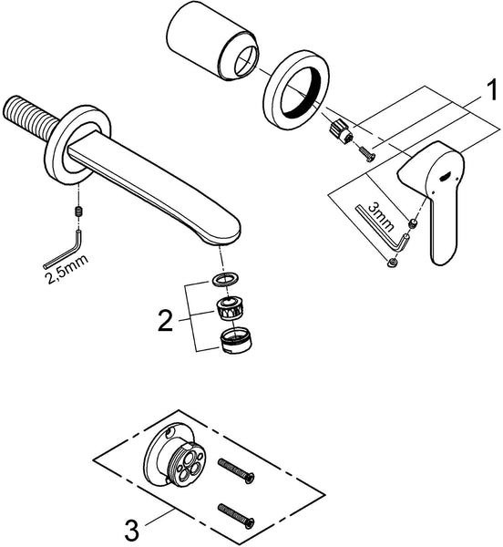 GROHE 19571002 | Eurostyle Cosmopolitan Basin Tap