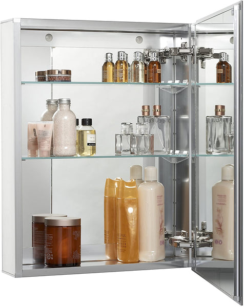 Croydex Langley Single Door Aluminium Cabinet with Hang N Lock Fitting System, 51 x 66 cm