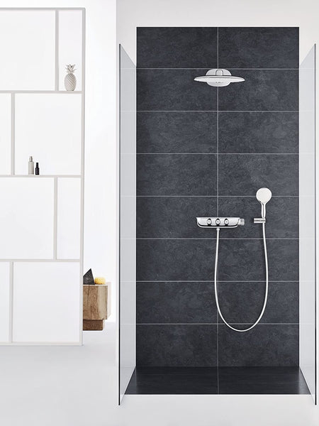 Grohe 26443LS0 Rainshower SmartControl Thermostatic Shower System, Moon White