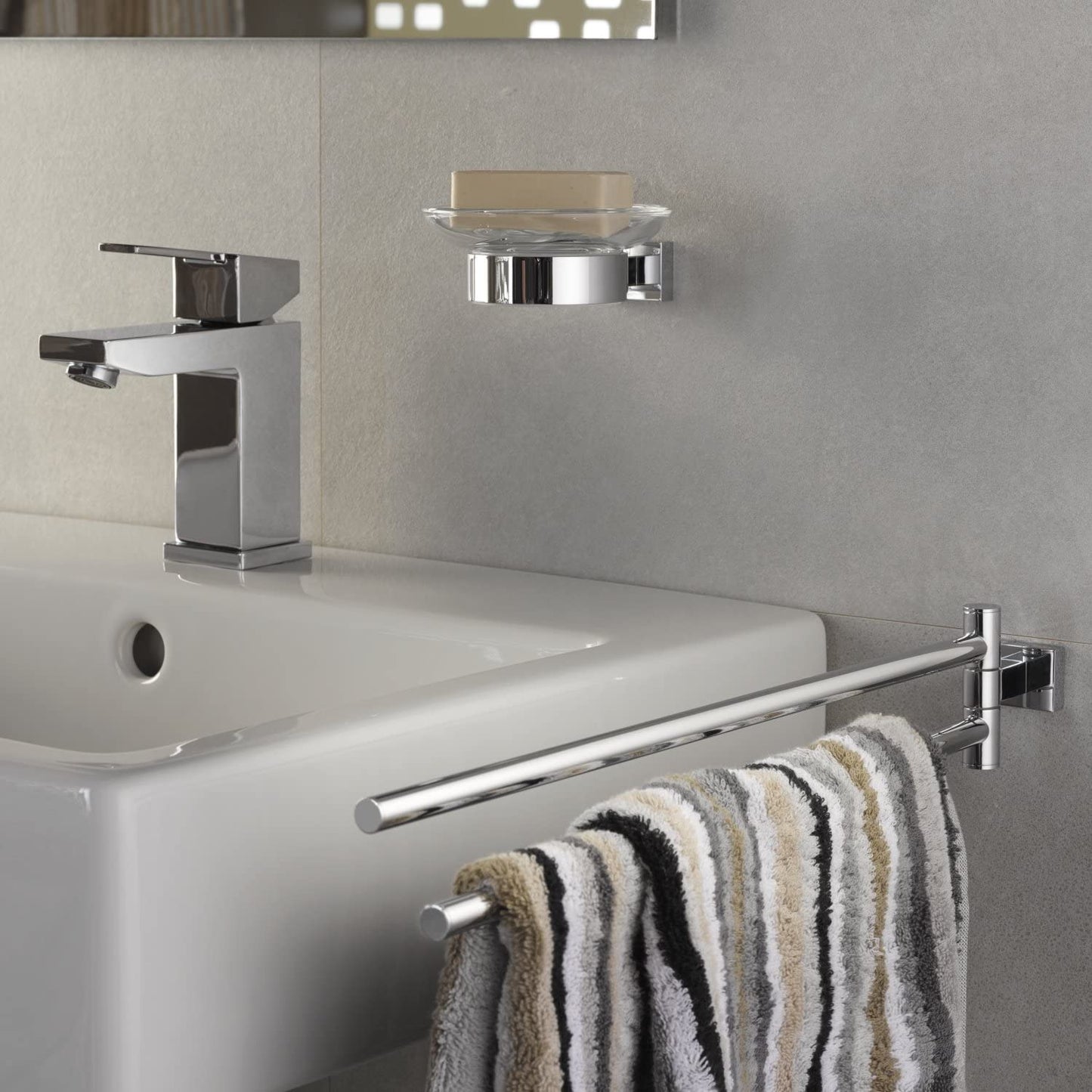 Essentials Cube 18 in. Double Towel Bar