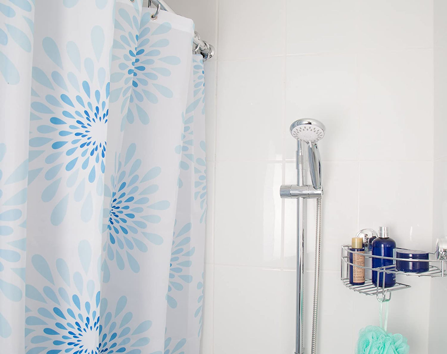 Croydex Water-Resistant Textile Shower Curtain