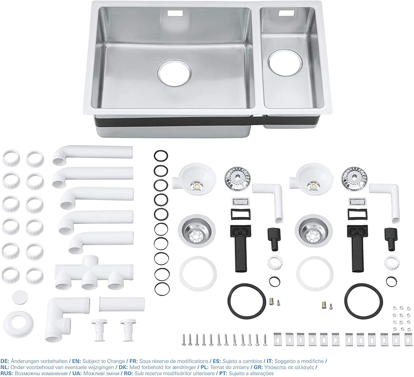 Grohe 31552SD0í«ÌÎ_K200í«ÌÎ_| Kitchen Stainless Steel Sink with Drain Board, Stainless Steel